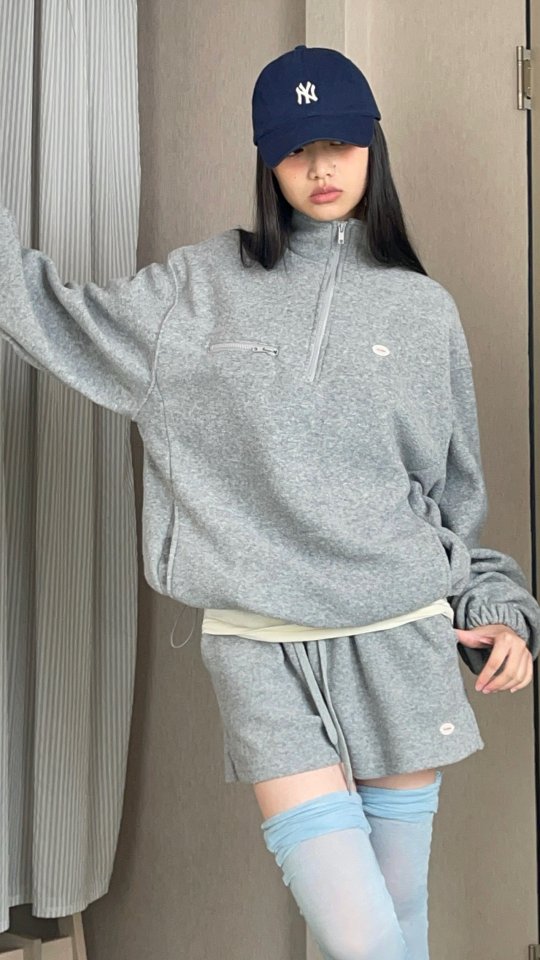 Another Avenue - Korean Women Fashion - #womensfashion - Terry Poly Half-Zip - 10