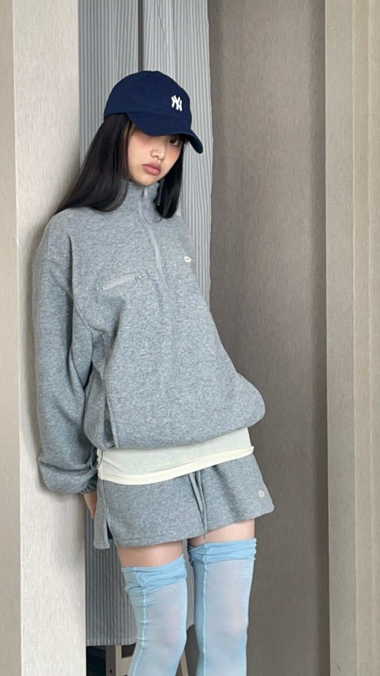 Another Avenue - Korean Women Fashion - #womensfashion - Terry Poly Half-Zip - 12