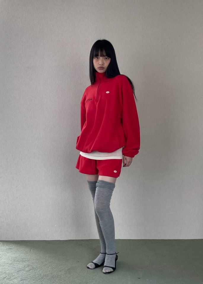 Another Avenue - Korean Women Fashion - #momslook - Terry Poly Half-Zip - 4