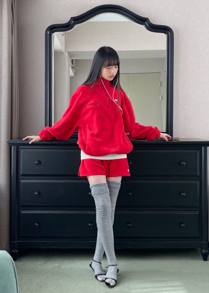 Another Avenue - Korean Women Fashion - #womensfashion - Terry Poly Half-Zip - 6