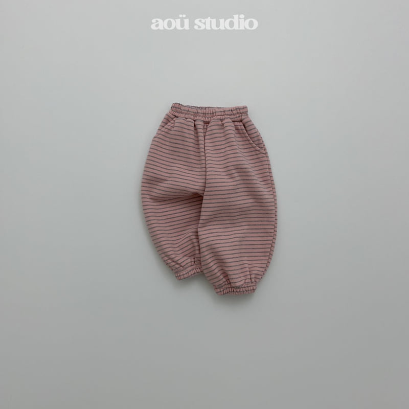 Aou Studio - Korean Baby Fashion - #babyclothing - Bonbon Stripe Jogger Pants - 3