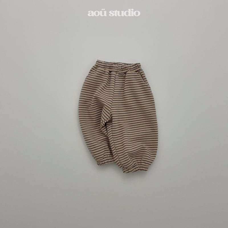 Aou Studio - Korean Baby Fashion - #babyclothing - Bonbon Stripe Jogger Pants - 4