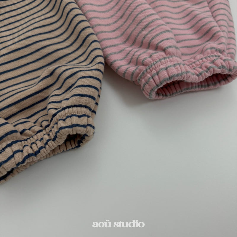 Aou Studio - Korean Baby Fashion - #babyfever - Bonbon Stripe Jogger Pants - 5