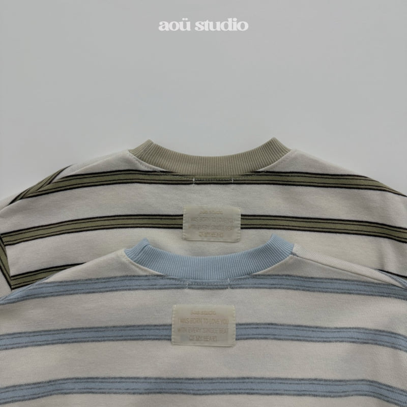 Aou Studio - Korean Baby Fashion - #babygirlfashion - Day Stripe Sweatshirt - 6