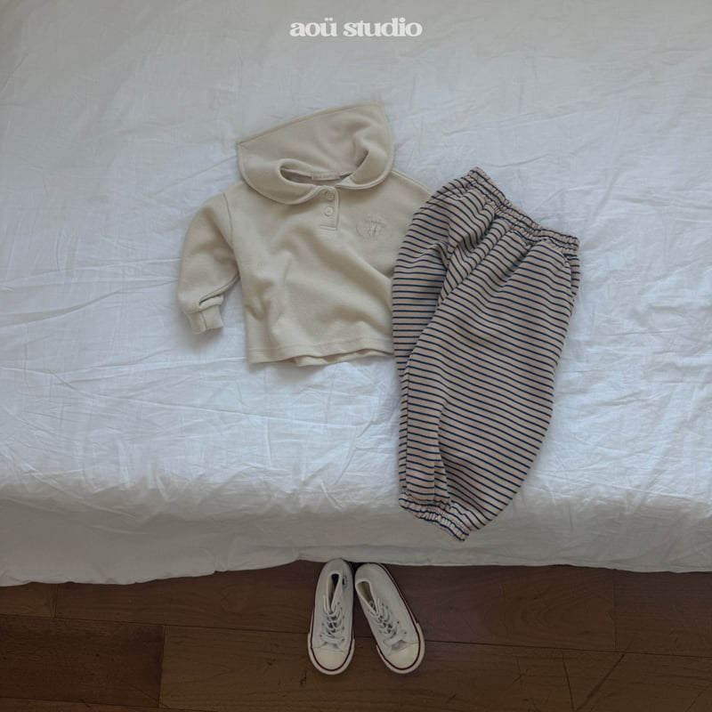 Aou Studio - Korean Baby Fashion - #babylifestyle - Bonbon Stripe Jogger Pants - 7