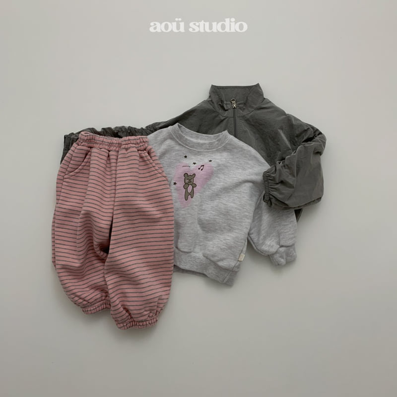 Aou Studio - Korean Baby Fashion - #babyoninstagram - Bonbon Stripe Jogger Pants - 8