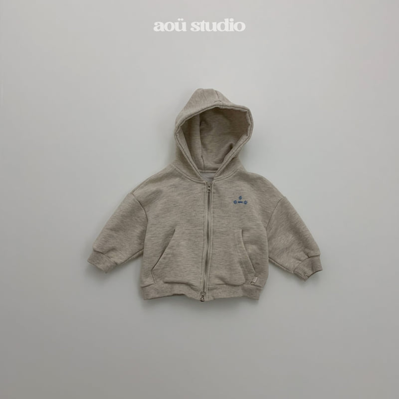 Aou Studio - Korean Baby Fashion - #babyoninstagram - Aka Hoodie Zip-up - 4