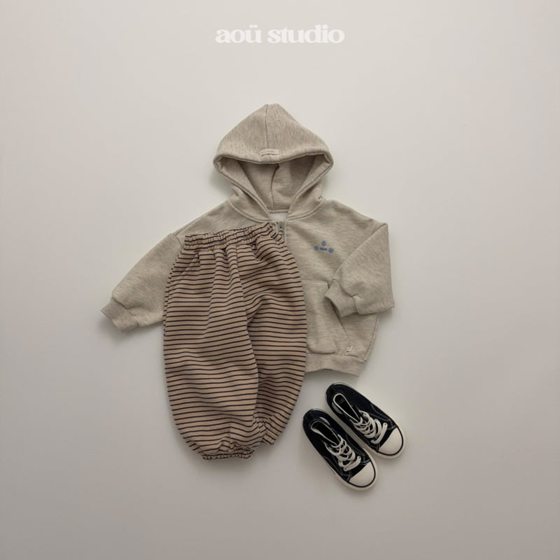 Aou Studio - Korean Baby Fashion - #babyoutfit - Bonbon Stripe Jogger Pants - 11