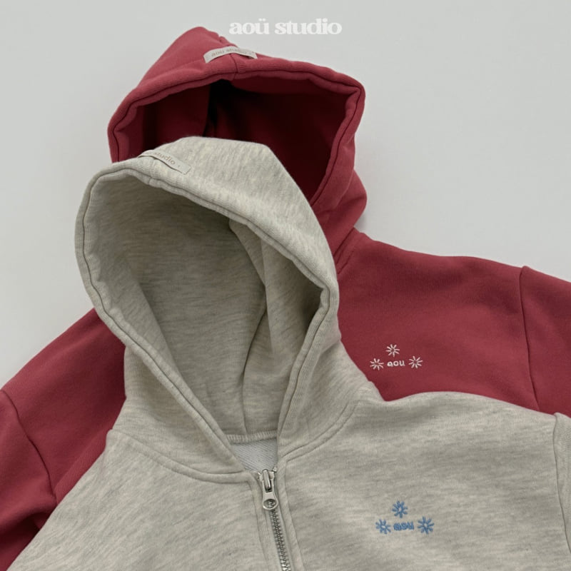 Aou Studio - Korean Baby Fashion - #babyoutfit - Aka Hoodie Zip-up - 5