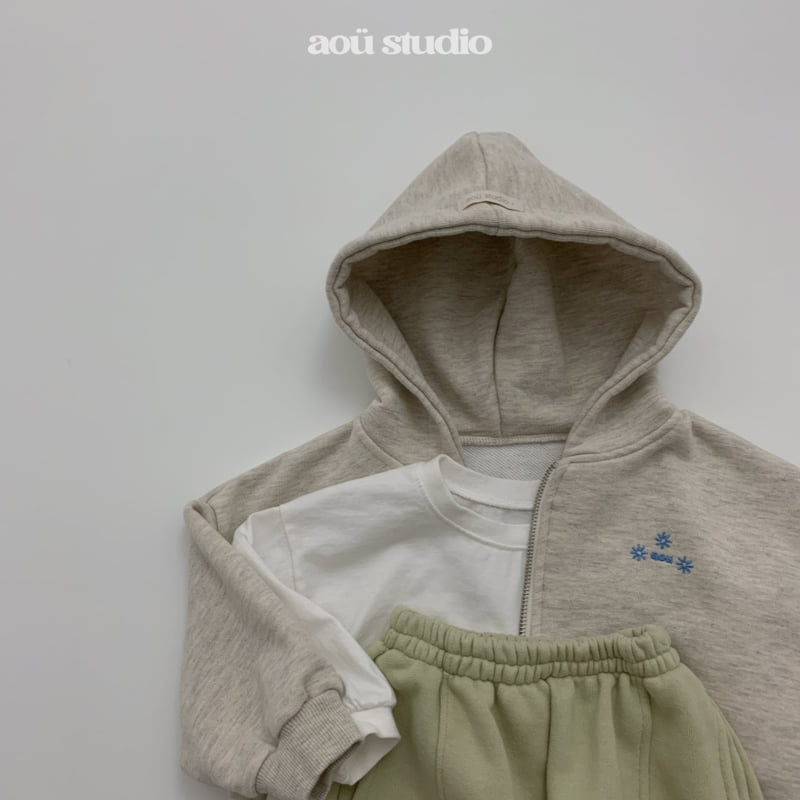Aou Studio - Korean Baby Fashion - #babyoutfit - Aka Hoodie Zip-up - 6