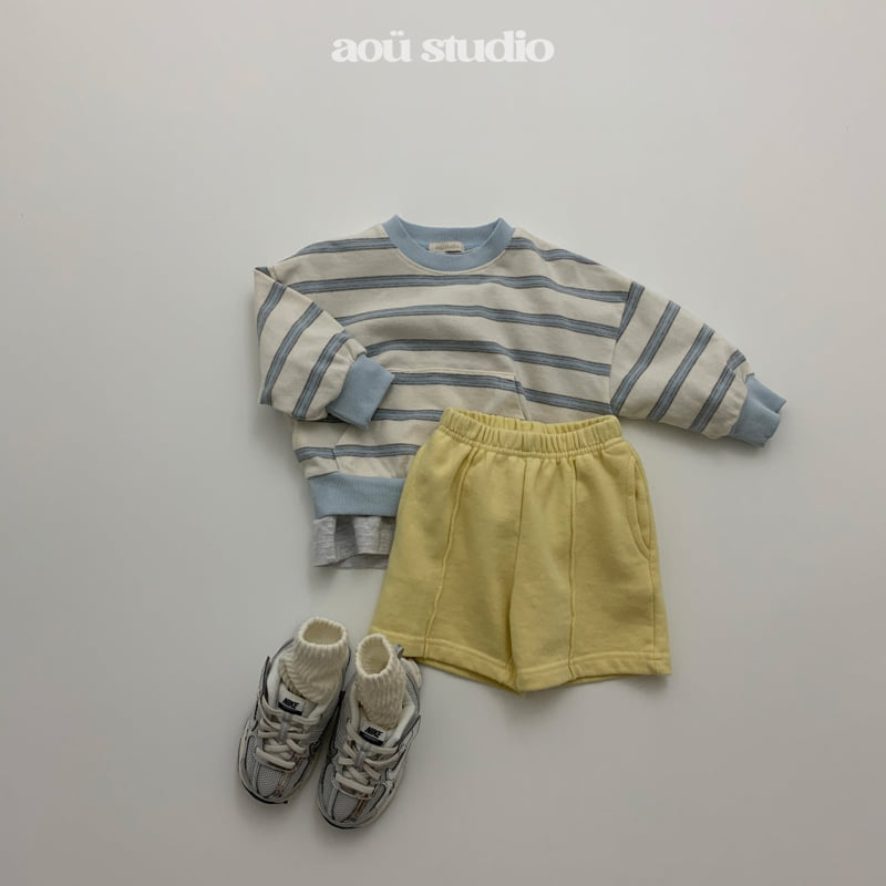 Aou Studio - Korean Baby Fashion - #babyoutfit - Day Stripe Sweatshirt - 11