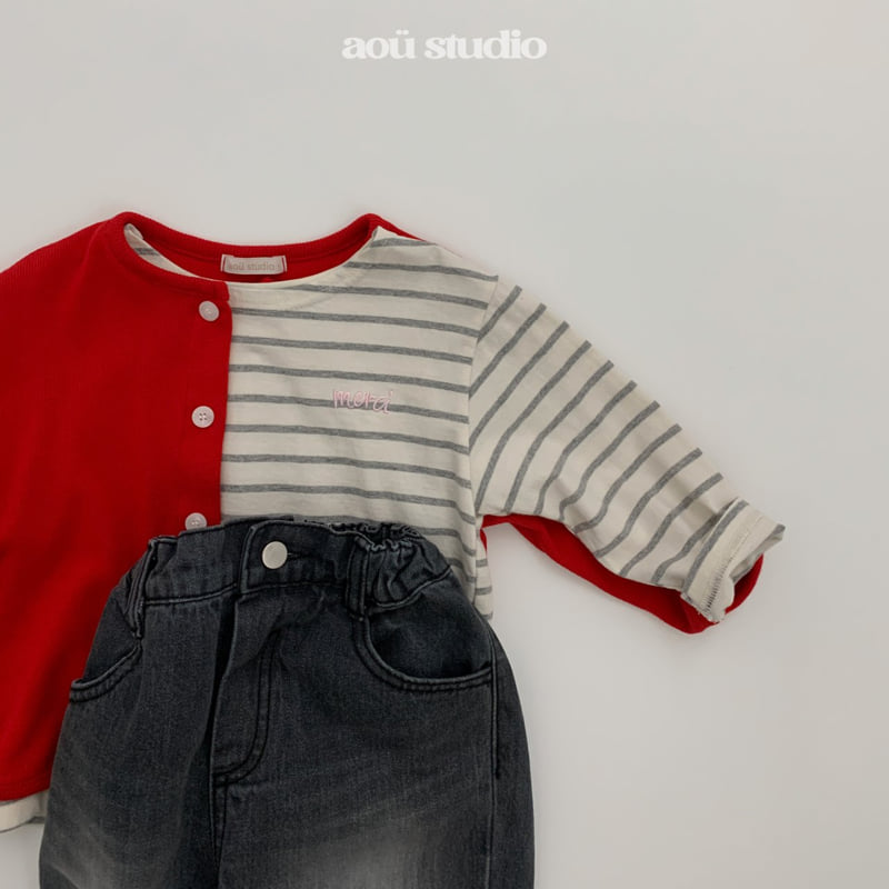 Aou Studio - Korean Baby Fashion - #babyoutfit - Pocket Cardigan - 8