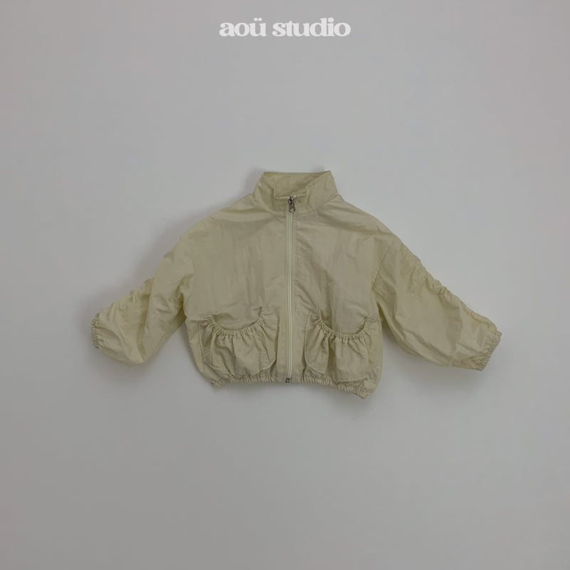 Shirring Windbreaker by Aou Studio for Baby - view 3