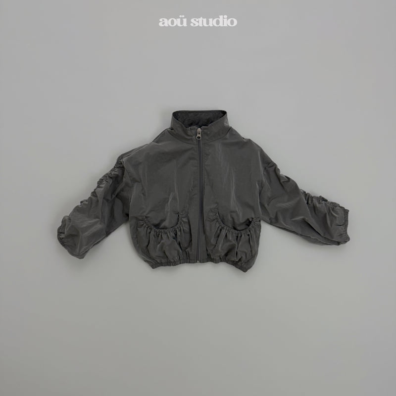 Shirring Windbreaker by Aou Studio for Baby - view 4