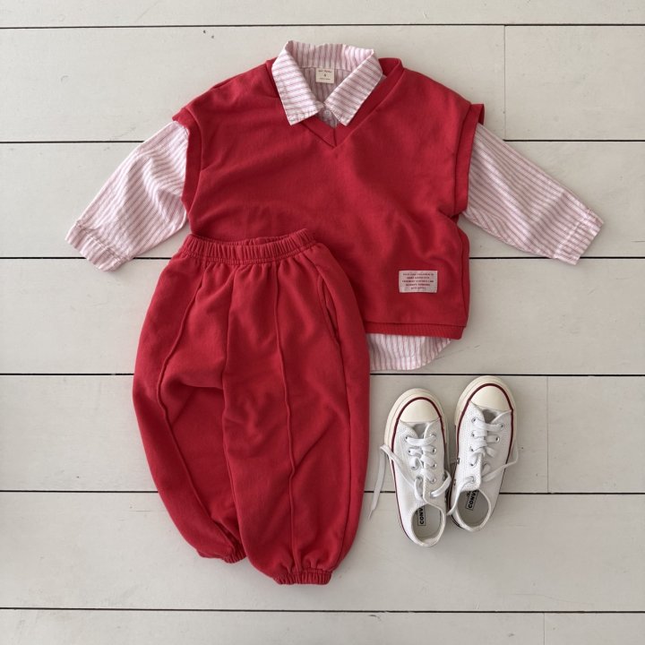 Apfel - Korean Children Fashion - #designkidswear - Campus Vest - 5