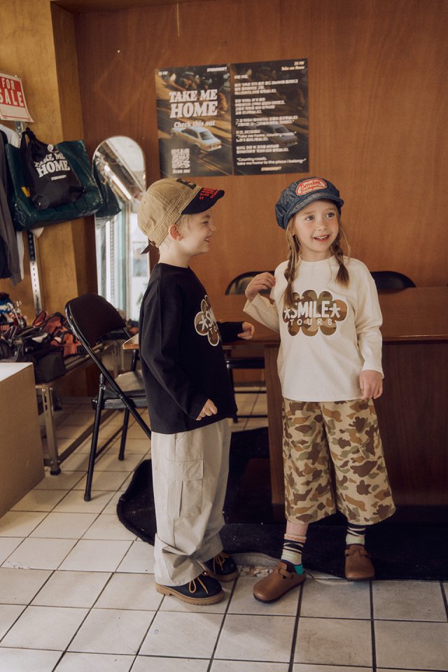 Apple Smile - Korean Children Fashion - #childofig - Camo Wide Pants - 6