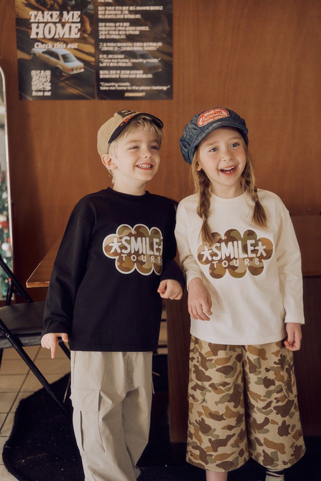 Apple Smile - Korean Children Fashion - #childrensboutique - Camo Print Tee - 12