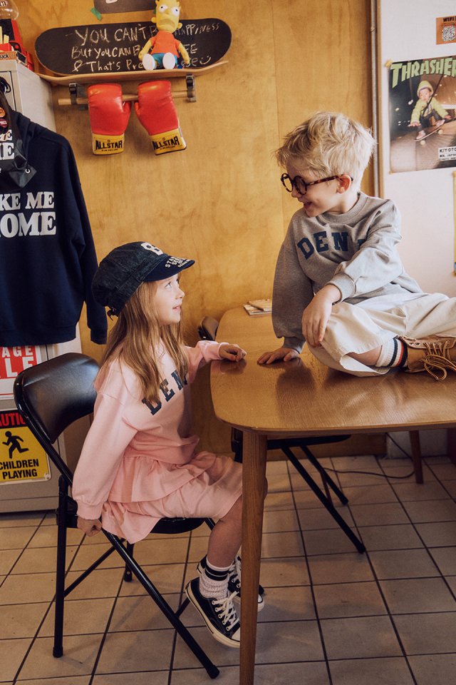 Apple Smile - Korean Children Fashion - #discoveringself - Denim Sweatshirt - 9