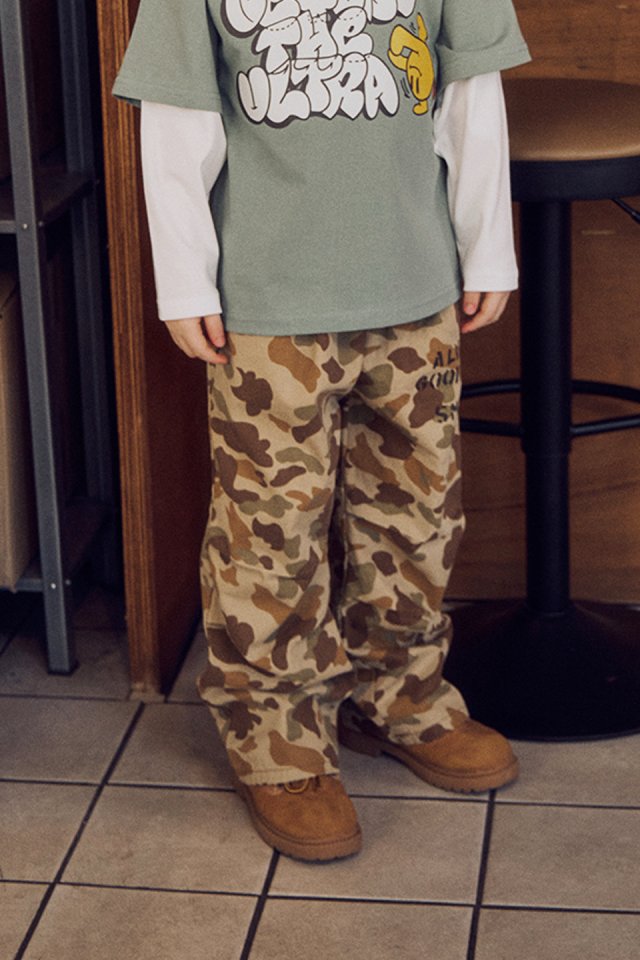 Apple Smile - Korean Children Fashion - #kidsstore - Camo Print Pants