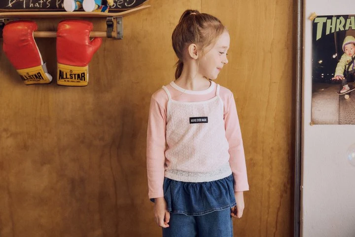 Apple Smile - Korean Children Fashion - #littlefashionista - Frill Jeans - 5
