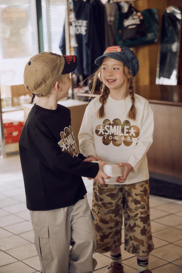 Apple Smile - Korean Children Fashion - #minifashionista - Camo Wide Pants