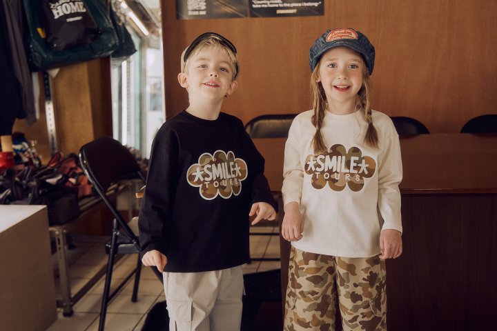 Apple Smile - Korean Children Fashion - #minifashionista - Camo Print Tee - 8