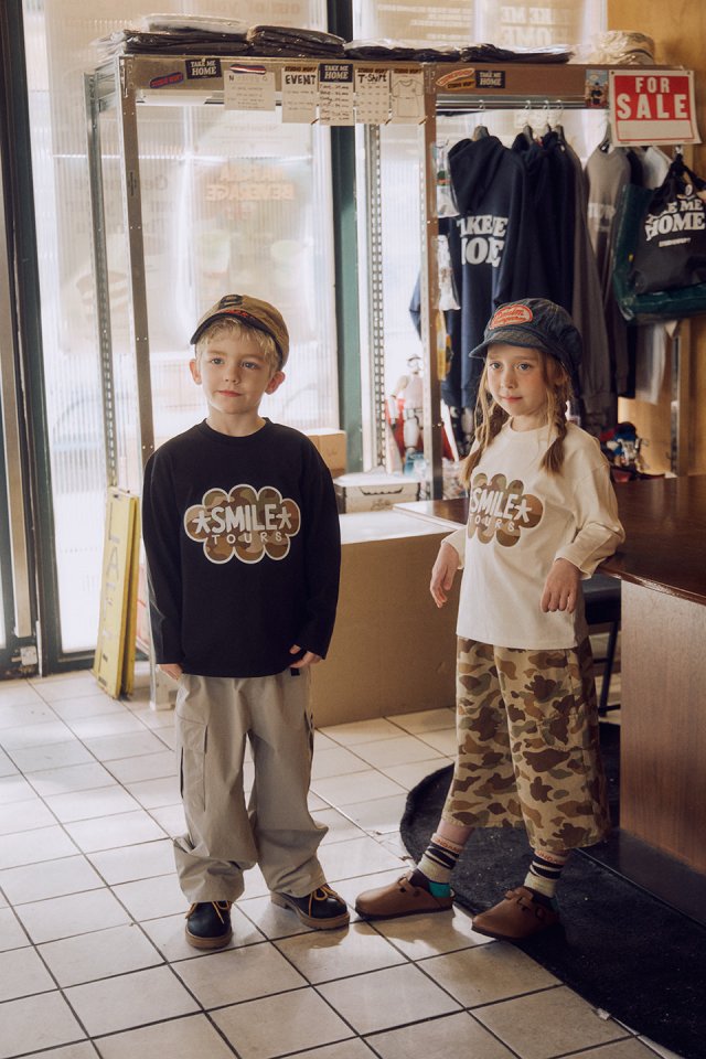 Apple Smile - Korean Children Fashion - #stylishchildhood - Camo Wide Pants - 5