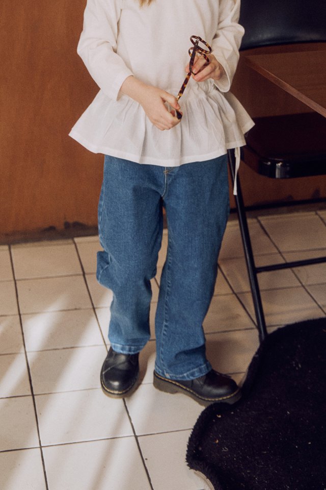Apple Smile - Korean Children Fashion - #todddlerfashion - Denim Pants