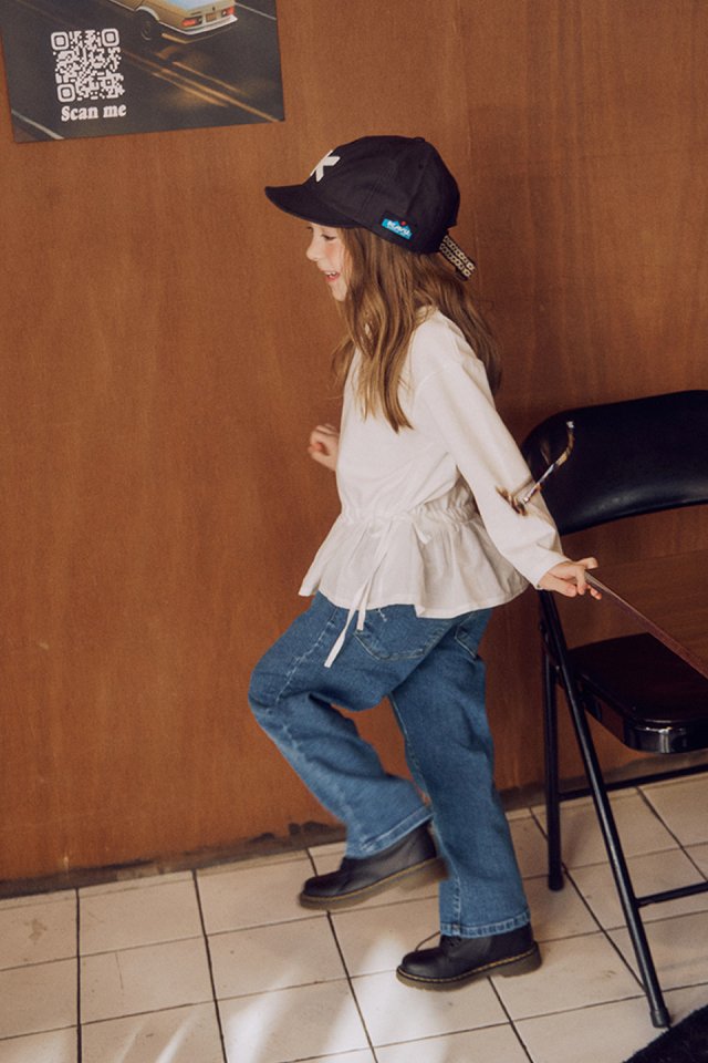 Apple Smile - Korean Children Fashion - #toddlerclothing - Denim Pants - 2