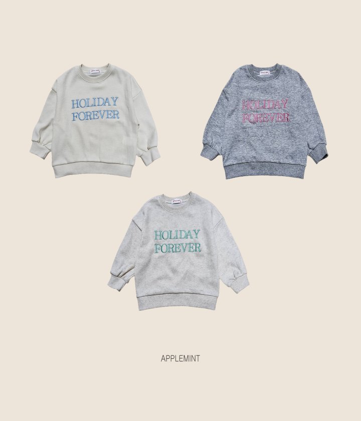 Applemint - Korean Children Fashion - #Kfashion4kids - Holiday Embroidered Sweatshirt - 2