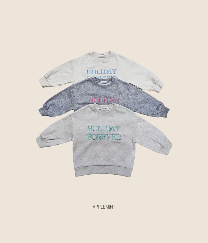 Applemint - Korean Children Fashion - #childofig - Holiday Embroidered Sweatshirt - 10