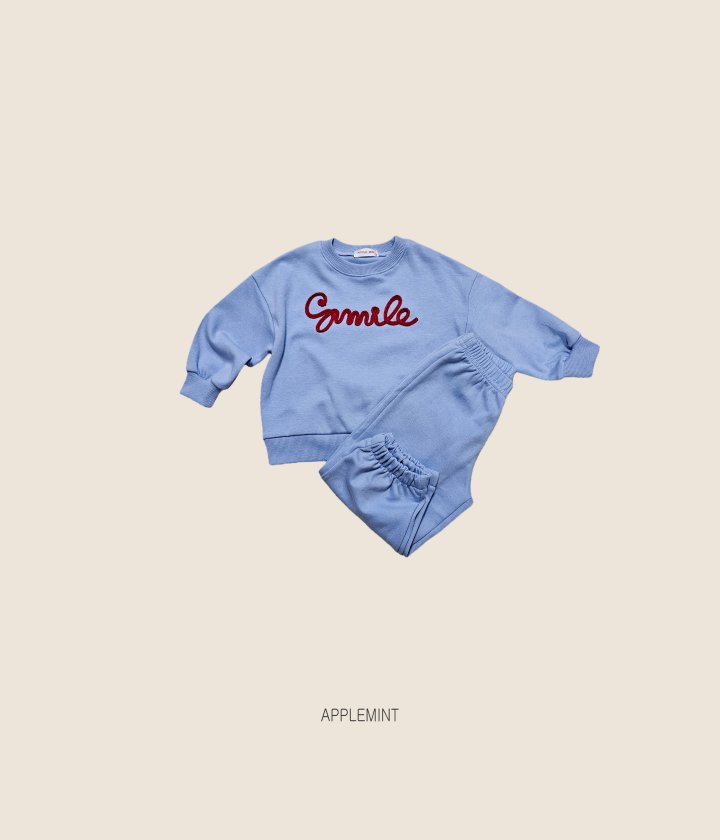 Applemint - Korean Children Fashion - #designkidswear - Smile Handle Embroidered Sweatshirt - 3