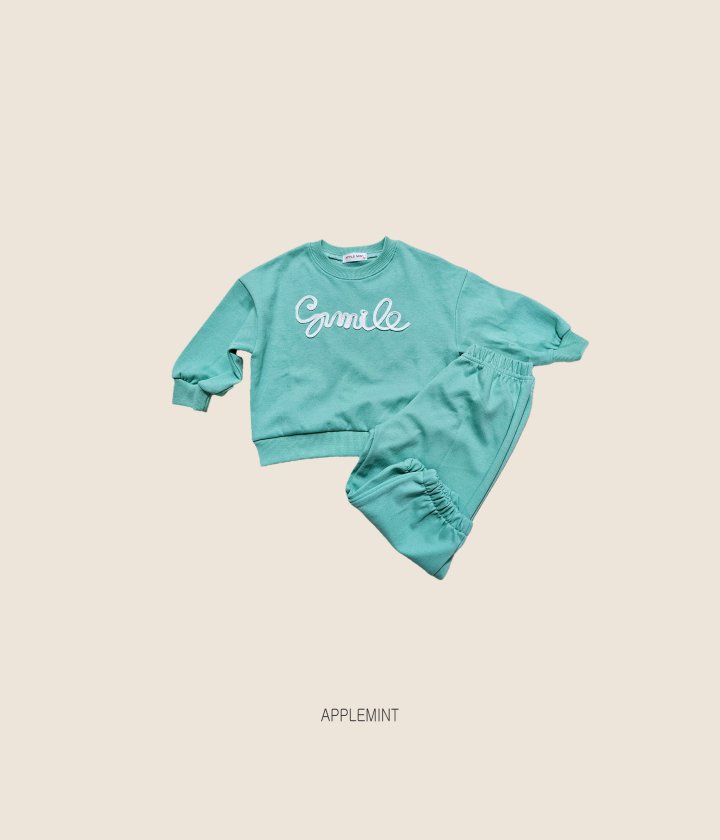 Applemint - Korean Children Fashion - #fashionkids - Smile Handle Embroidered Sweatshirt - 5