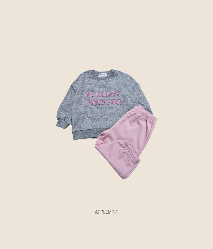 Applemint - Korean Children Fashion - #minifashionista - Holiday Embroidered Sweatshirt - 5