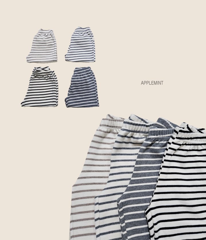 Applemint - Korean Children Fashion - #todddlerfashion - Striped Pants - 11