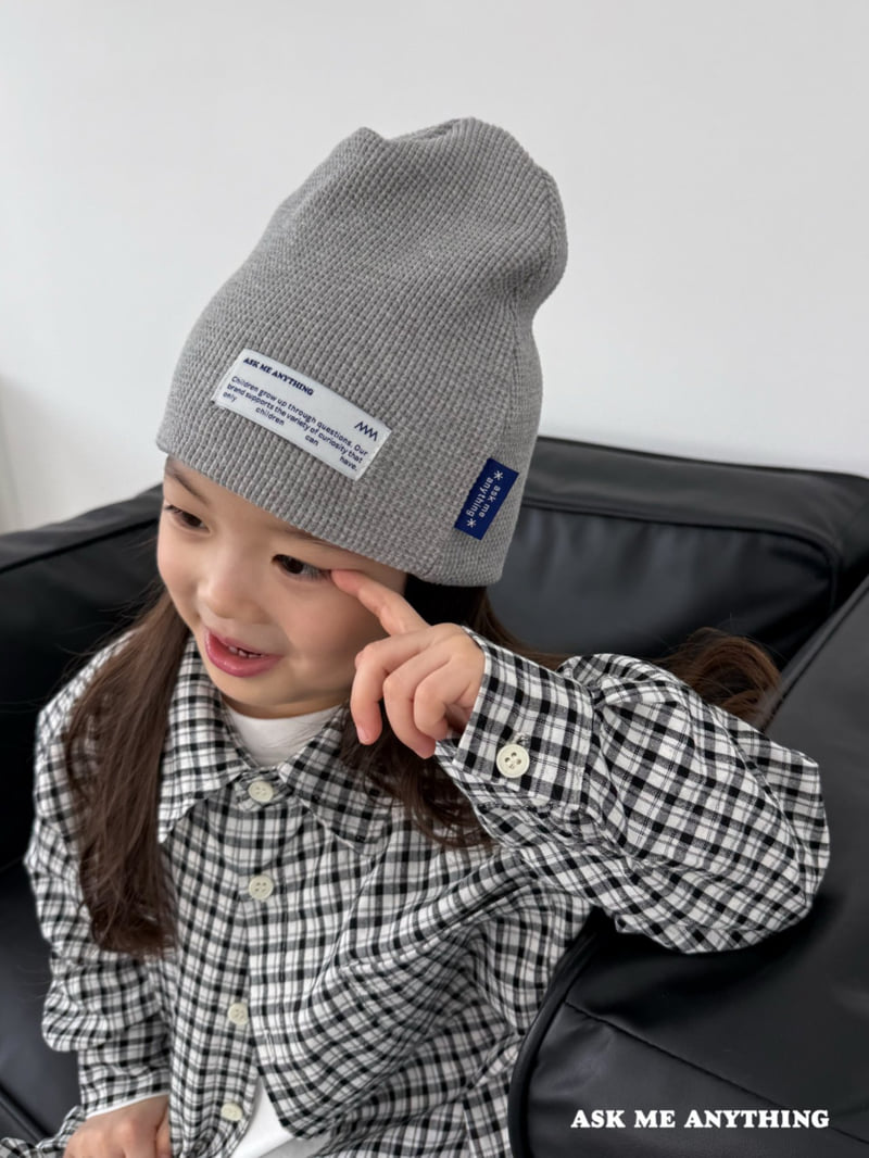 Ask Me Anything - Korean Children Fashion - #discoveringself - Fit Waffle Beanie - 3