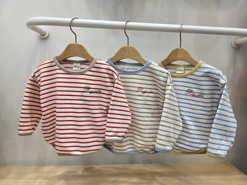 Atree - Korean Baby Fashion - #smilingbaby - Baguette Striped Tee - 4