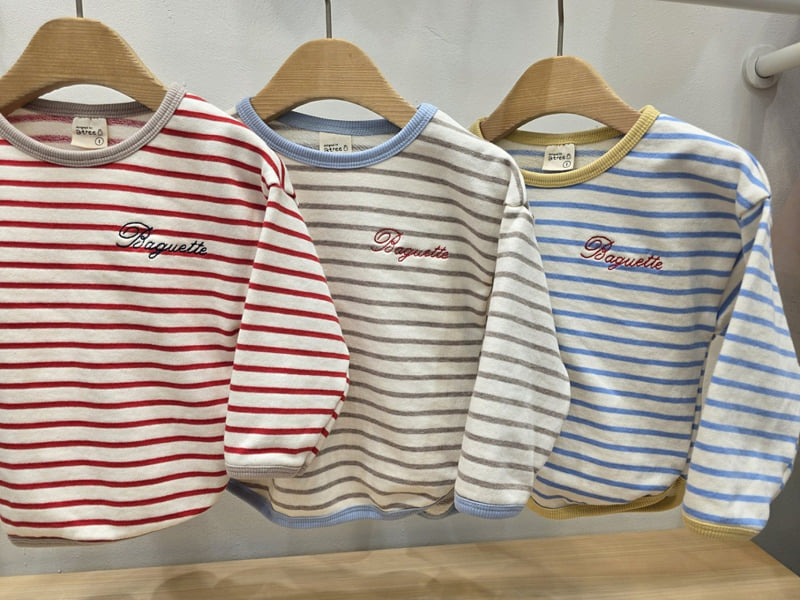 Atree - Korean Baby Fashion - #babyboutiqueclothing - Baguette Striped Tee - 5