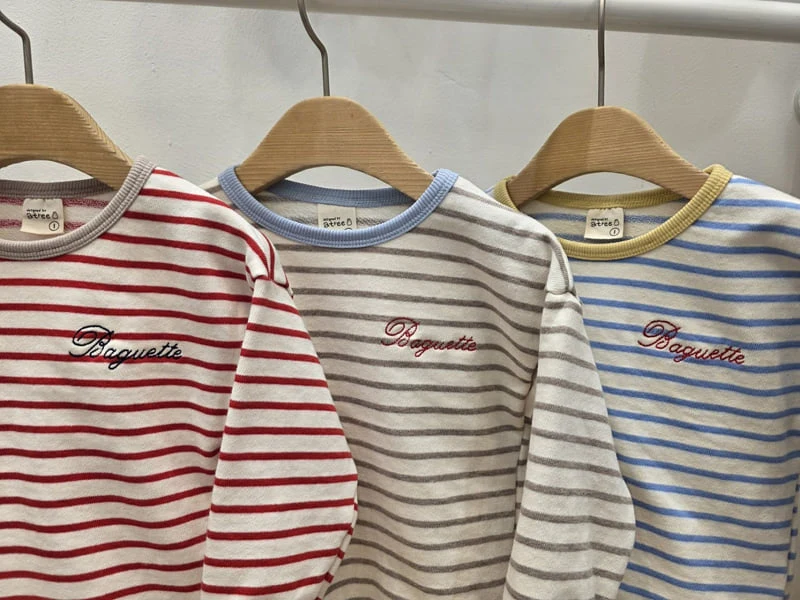 Atree - Korean Baby Fashion - #babyclothing - Baguette Striped Tee - 6