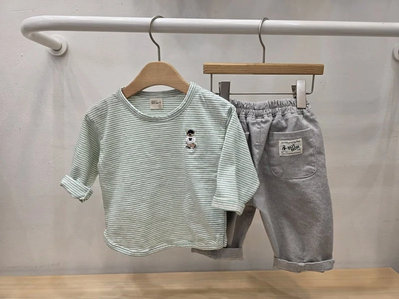 Atree - Korean Baby Fashion - #babyootd - Pigment Spandex Pants - 9