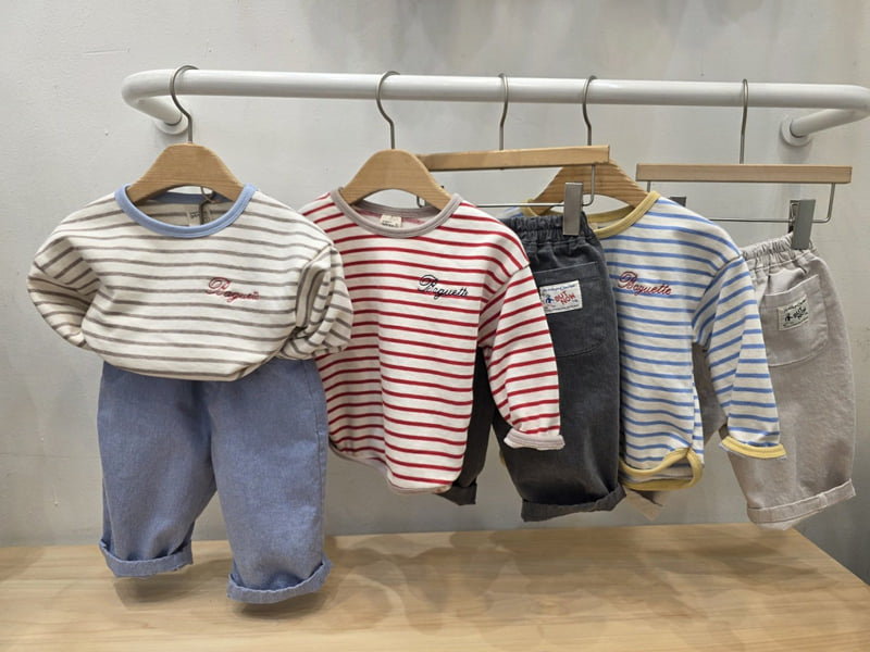 Atree - Korean Baby Fashion - #onlinebabyshop - Baguette Striped Tee - 2