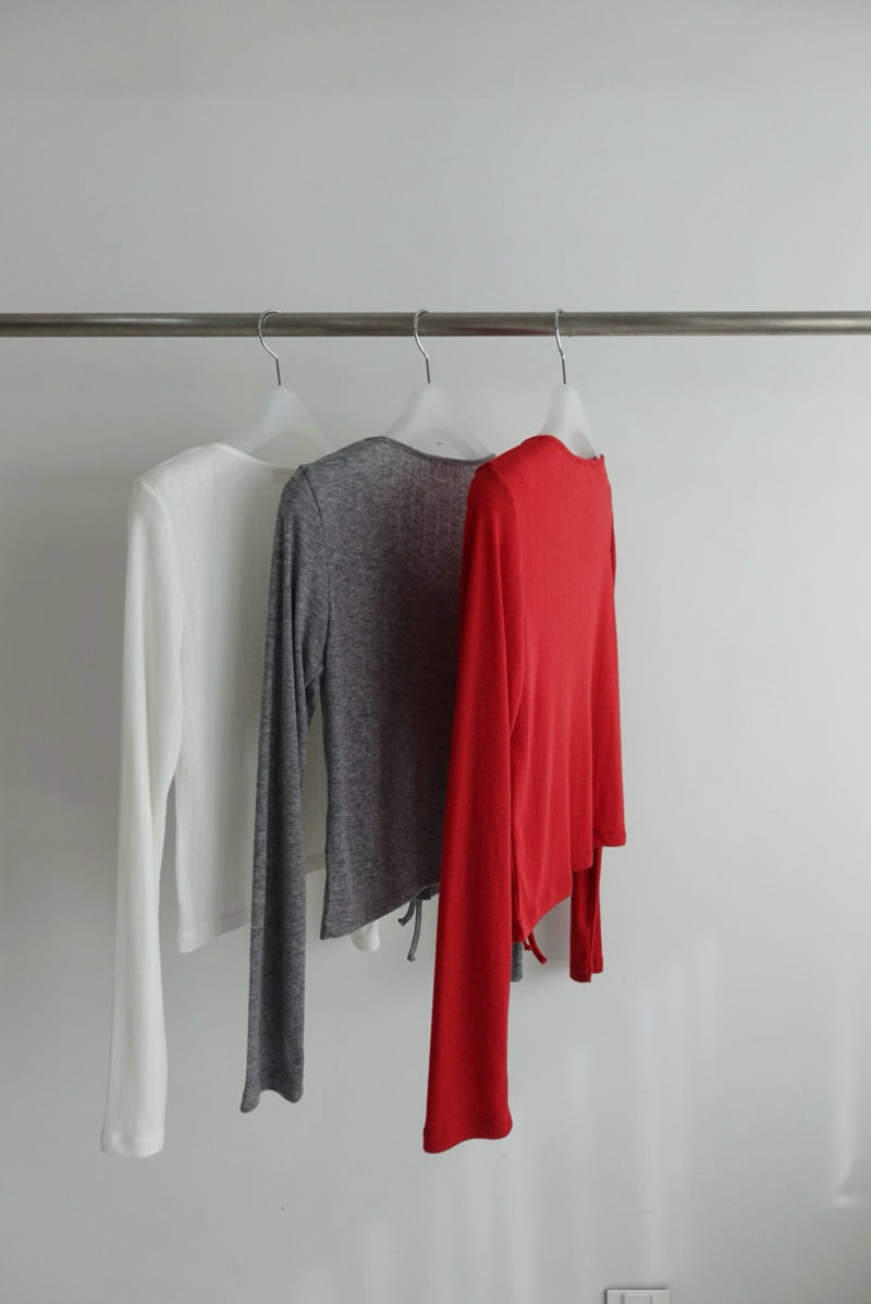 Awear - Korean Women Fashion - #momslook - Scallop Knit Cardigan - 6