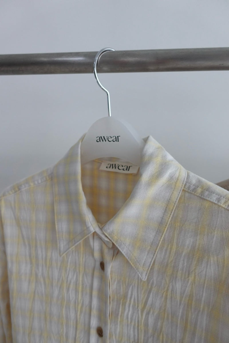 Awear - Korean Women Fashion - #momslook - Butter Check Shirt - 2