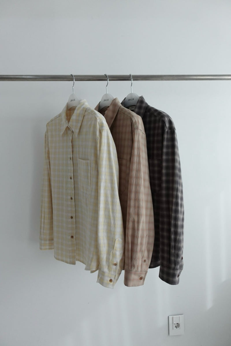 Awear - Korean Women Fashion - #womensfashion - Butter Check Shirt - 4