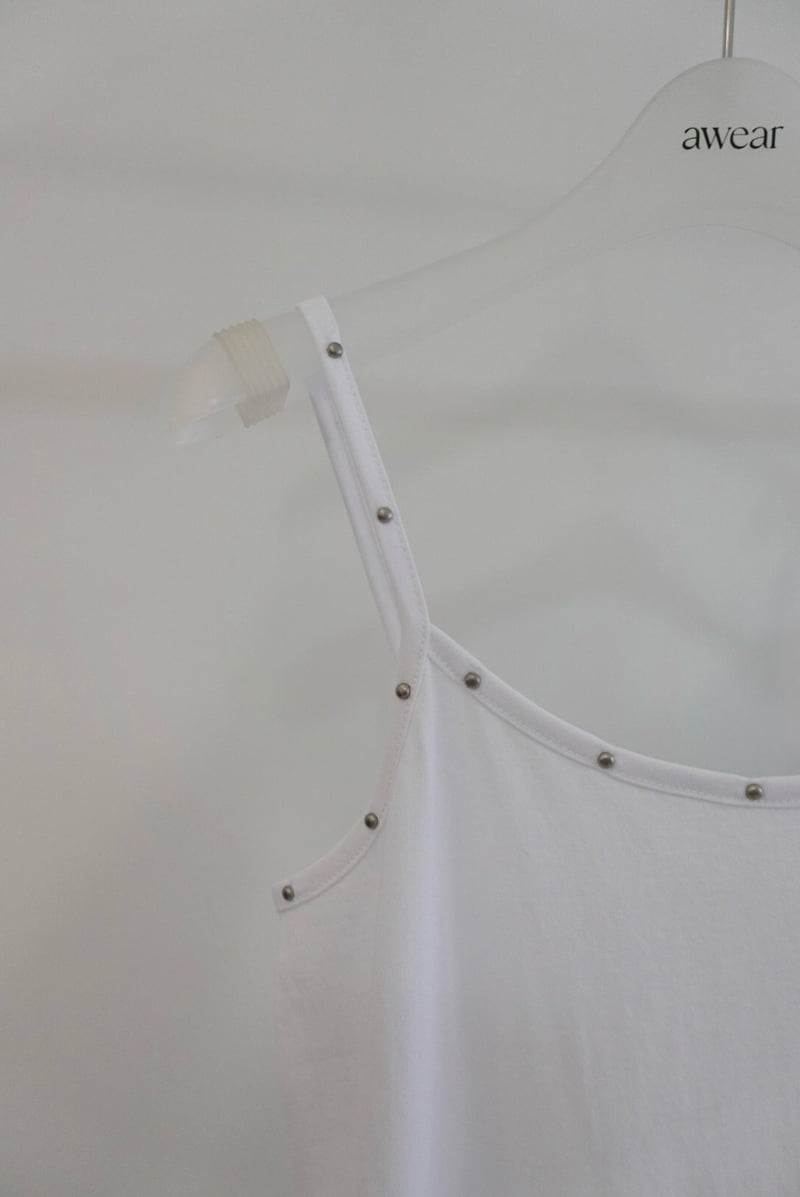 Awear - Korean Women Fashion - #restrostyle - Studded Sleeveless Top - 2