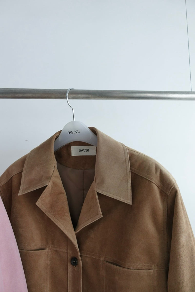 Awear - Korean Women Fashion - #momslook - Courtney Suede Jacket - 4