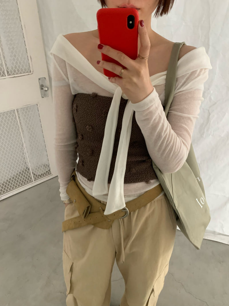 Awear - Korean Women Fashion - #momslook - Stony Top - 4