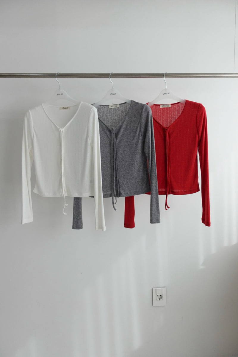 Awear - Korean Women Fashion - #womensfashion - Scallop Knit Cardigan