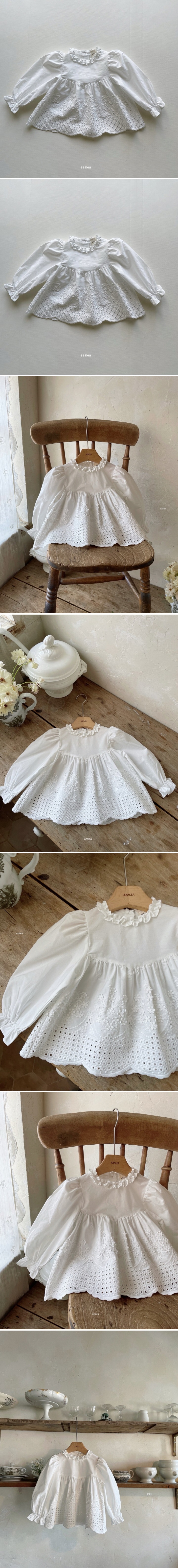 Azalea - Korean Children Fashion - #kidzfashiontrend - Emma Scallop Blouse - 2