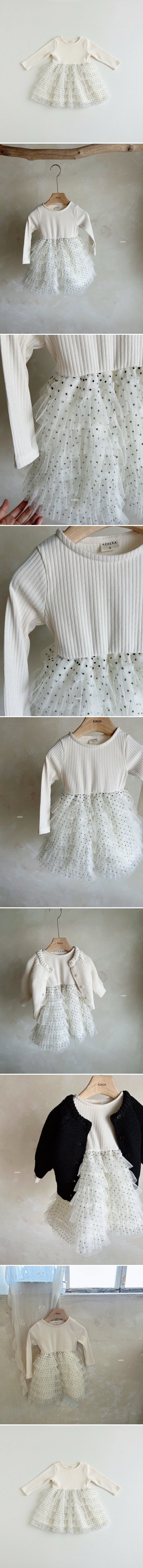 Azalea - Korean Children Fashion - #littlefashionista - Dot Embroidered One-piece - 2